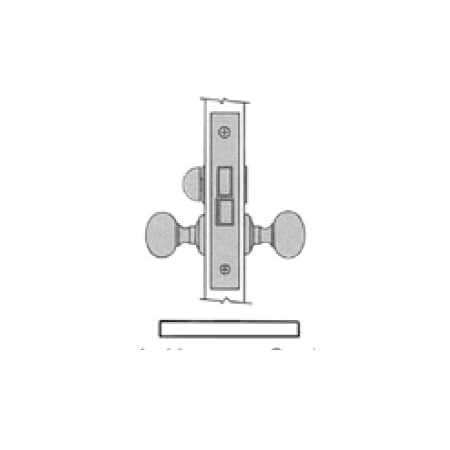 Baldwin Privacy Handlesets Vintage Brass 6100.033.R