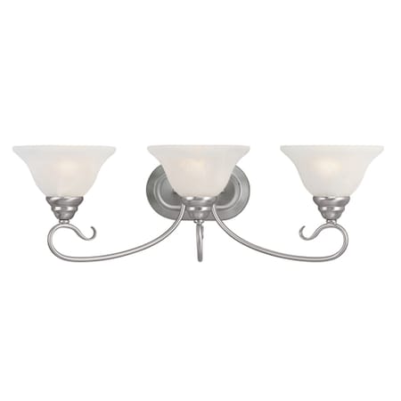Livex Lighting Coronado 3 Light Brushed Nickel Bath Van 6103-91