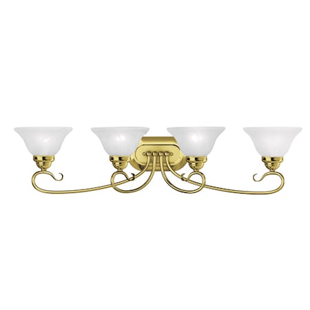 Livex Lighting Coronado 4 Light Polished Brass Bath Van 6104-02