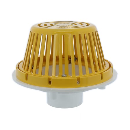 Portals Plus PVC Roof Drain With Aluminum Dome, Fits 4" PVC Pipe 61051