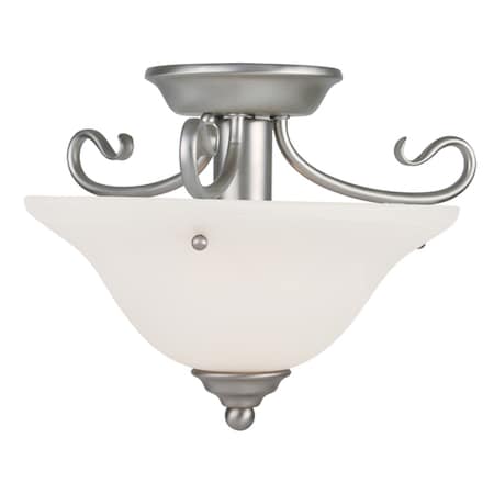 Livex Lighting Coronado 1 Light Brushed Nickel Ceiling 6109-91