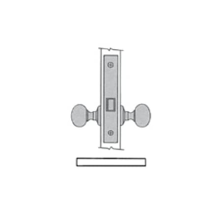 Baldwin Passage Handlesets Lifetime Bright Nickel 6110.055.LRLS