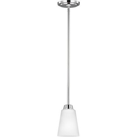 Sea Gull One Light Mini-Pendant, Chrome, Width: 4-3/8" Dia. 6115201EN3-05