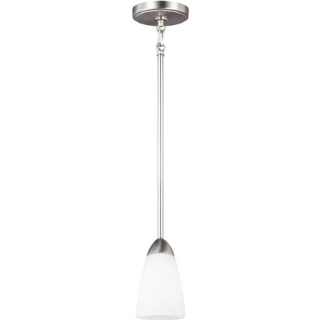 Sea Gull One Light Mini-Pendant, Brushed Nickel, Height: 7" 6120201EN3-962