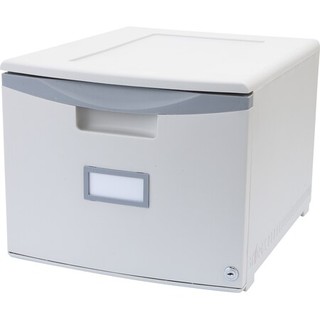 Storex One Drawer Mini File Cabinet, w/Lock 61261B01C