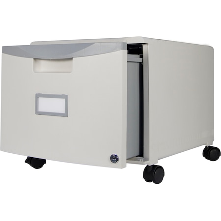 Storex One Drawer File Cabinet, w/Casters 61263U01C