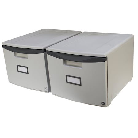 Storex One Drawer Mini File Cabinet, w/Lock 61267B01C