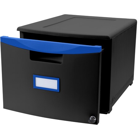 Storex One Drawer File Cabinet, w/Casters 61269U01C