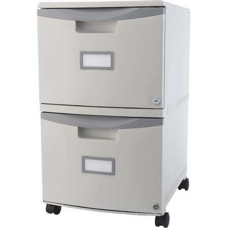 Storex Mobile File Cabinet, w/Lock, 2-Drawer 61310B01C