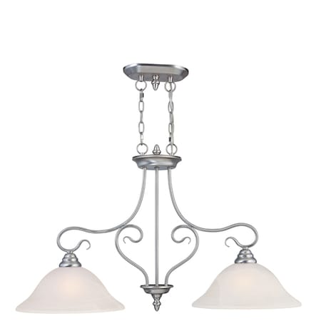 Livex Lighting Coronado 2 Light Brushed Nickel Island 6132-91