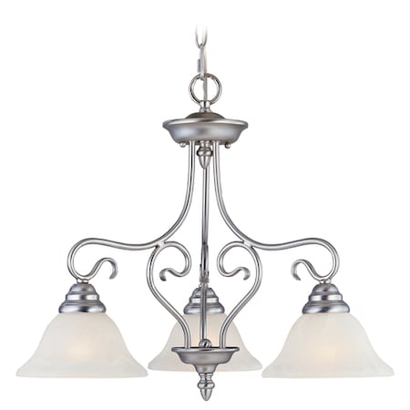 Livex Lighting Coronado 3 Light Brushed Nickel Chandeli 6133-91