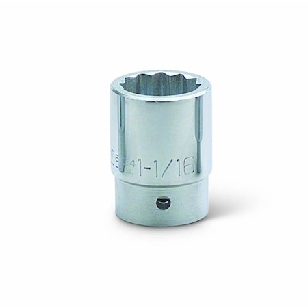 Wright Tool 3/4 in Drive, 1-3/16" SAE Socket, 12 Points, 3/4" Dr, 1-3/16",  6138