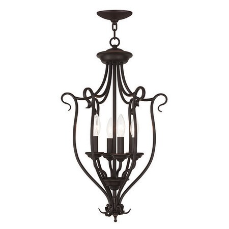 Livex Lighting Coronado 4 Light Bronze Foyer Chandelier 6137-07