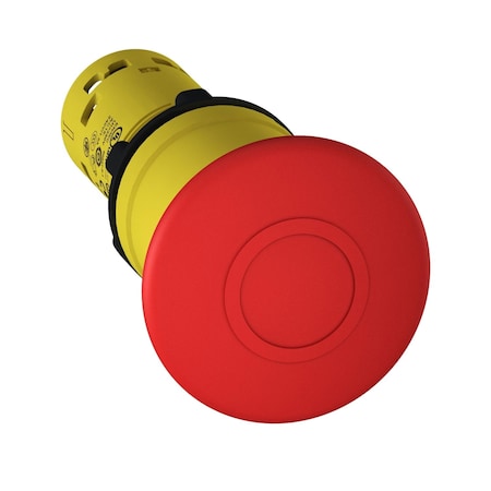 Schneider Electric Monolithic emergency stop, Harmony XB7, plastic, red mushroom 40mm, 22mm, latching push pull, 1NO+1NC XB7NT845