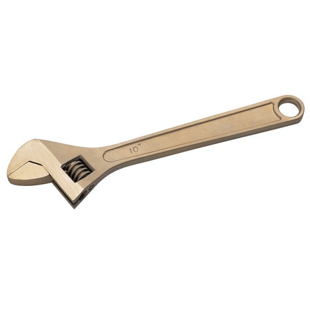 CS UNITEC Non Sparking Adjustable Wrench, 10in (250mm), Aluminum Bronze EX501-10A