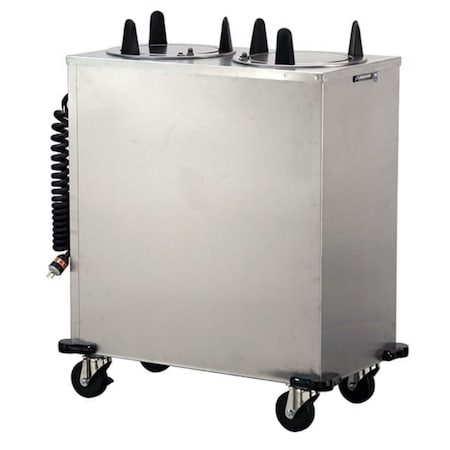 Lakeside Regular Heated 2 Stack Plate Dispenser Cabinet; 5-1/8" to 5-3/4" 6205