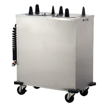 Lakeside Regular Heated 2 Stack Plate Dispenser Cabinet; 6-5/8" to 7-1/4" 6207