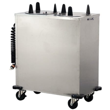 Lakeside Regular Heated 2 Stack Plate Dispenser Cabinet; 7-3/8" to 8-1/8" 6208