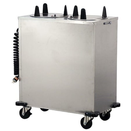 Lakeside Regular Heated 2 Stack Plate Dispenser Cabinet; 10-1/4" to 11" 6211