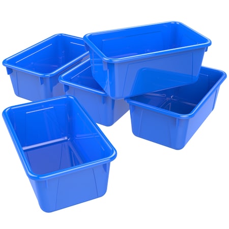 Storex Small Cubby Bin, Blue, PK5 62416U05C