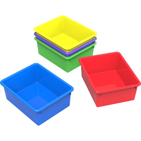 Storex Storage Tray, 10"X13"X5"Asst, PK5 62530U05C