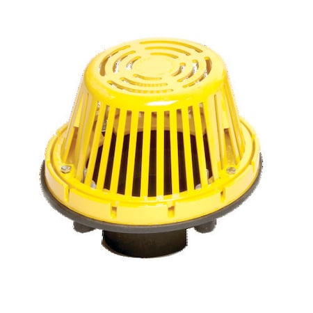 Portals Plus Cast Iron Roof Drain With Aluminum Dome, Fits 4" Pipe 62551