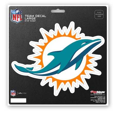 Set 12 Decalcomanie Mini Miami Dolphins – Adesivi Ufficiali In Vinile Resistente Ai UV