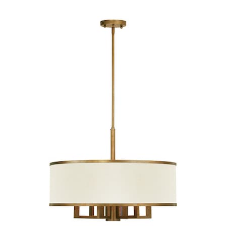 Livex Lighting Park Ridge 7 Light Hand Painted Antique Gold Leaf Chandelier 62614-48