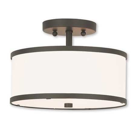 Livex Lighting Park Ridge 2 Light Bronze Ceiling Mount 62626-07