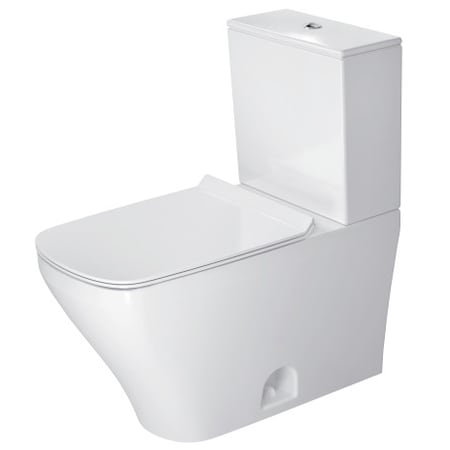 Duravit Two-Piece Toilet Durastyle Singleflush, 1.28 gpf, Siphon Jet, Elongated, White Alphin 2160010085
