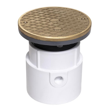 Oatey Barrel, Base: PVC, Strainer: Round, Cleanout 74128