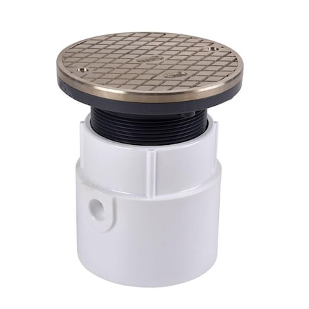 Oatey Barrel, Base: PVC, Strainer: Round, Cleanout 74158