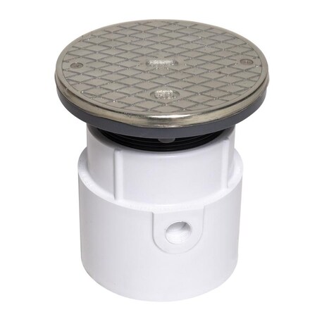 Oatey Barrel, Base: PVC, Strainer: Round with Ring, Cleanout 74198
