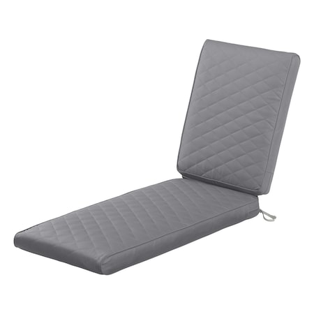 Montlake Quilted Patio Cushion, Grey, 72"x21"x3"