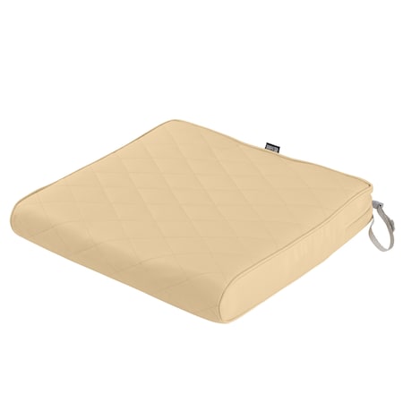 Classic Accessories Montlake Quilted Patio Cushion, Chamomile, 21"x19"x3" 62-009-CREAM-EC
