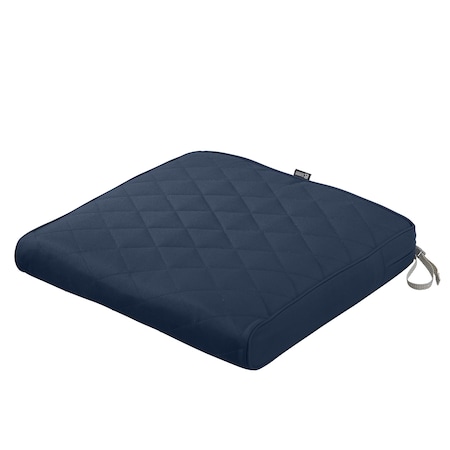 Classic Accessories Montlake Quilted Patio Cushion, Navy, 21"x19"x3" 62-009-NAVY-EC
