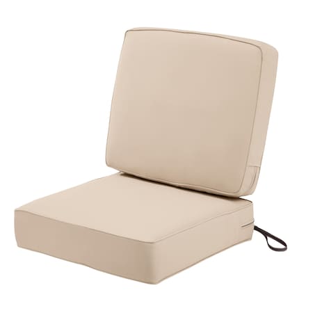 Classic Accessories Montlake Antique Beige Cushion Set, 23"x23"x5" 62-019-BEIGE-SET