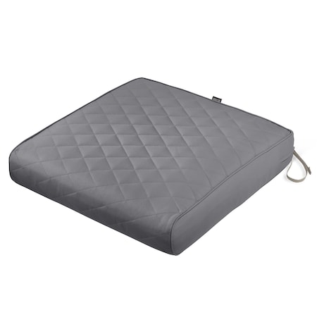 Classic Accessories Montlake Quilted Patio Cushion, Grey, 25"x25"x5" 62-020-GREY-EC