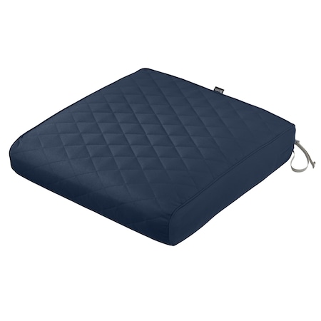 Classic Accessories Montlake Quilted Patio Cushion, Navy, 25"x25"x5" 62-020-NAVY-EC