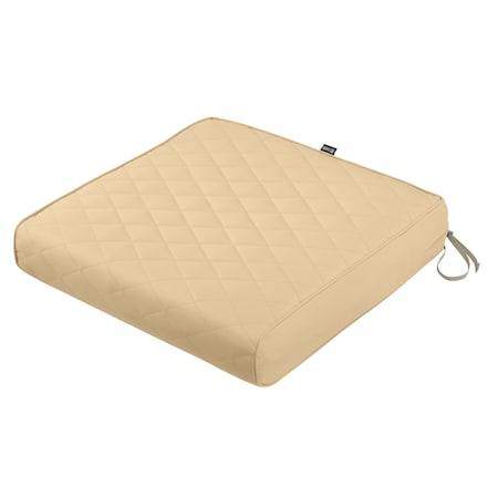 Classic Accessories Montlake Quilted Patio Cushion, Chamomile, 25"x27"x5" 62-021-CREAM-EC