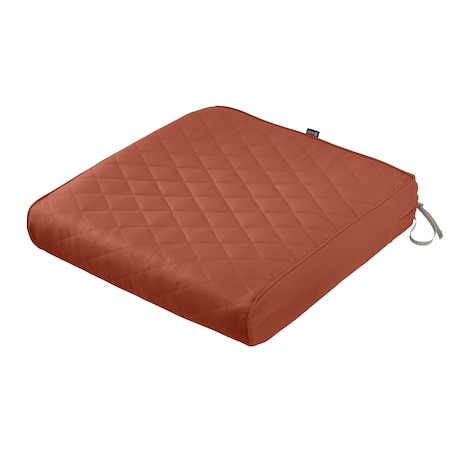 Classic Accessories Montlake Quilted Patio Cushion, Spice, 25"x27"x5" 62-021-QSPICE-EC