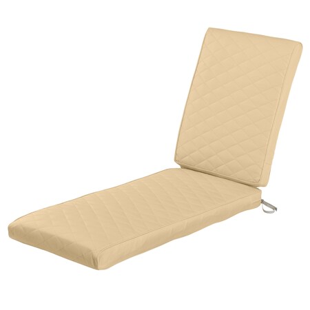 Classic Accessories Montlake Quilted Patio Cushion, Camomile, 80"x26"x3" 62-029-CREAM-EC