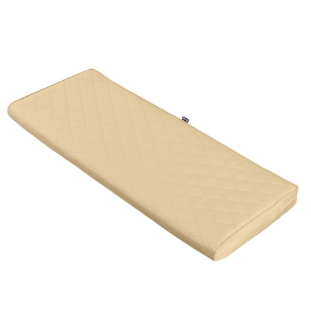 Classic Accessories Montlake Quilted Patio Cushion, Chamomile, 54"x18"x3" 62-044-CREAM-EC