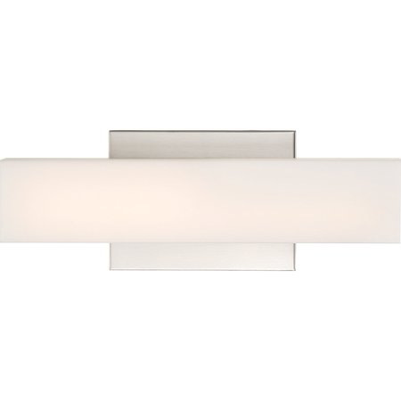 NUVO Fixture, Vanity, 1L, 13W, LED Module, Direct Wired, 120V, Brushed Nickel, Color Temp.: 3000K 62/1330