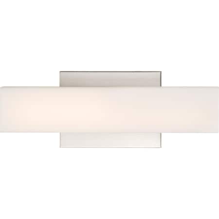 Nuvo Fixture, Vanity, 1L, 13W, LED Module, Direct Wired, 120V, Brushed Nickel, Color Temp.: 3000K 62/1330