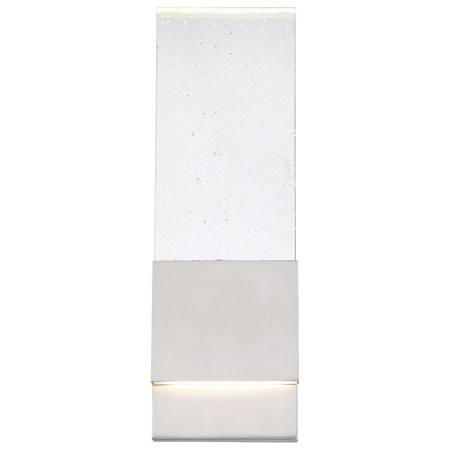 Nuvo Ellusion LED Large Wall Sconce - 13W Polished Nickel Finish with Seeded Glass 62/1503