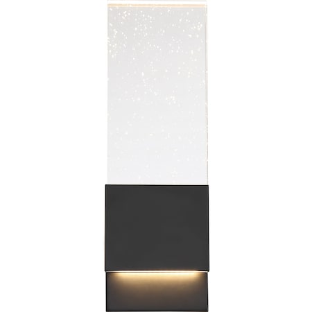 Nuvo Ellusion LED Large Wall Sconce - 13W Matte Black Finish with Seeded Glass 62/1513
