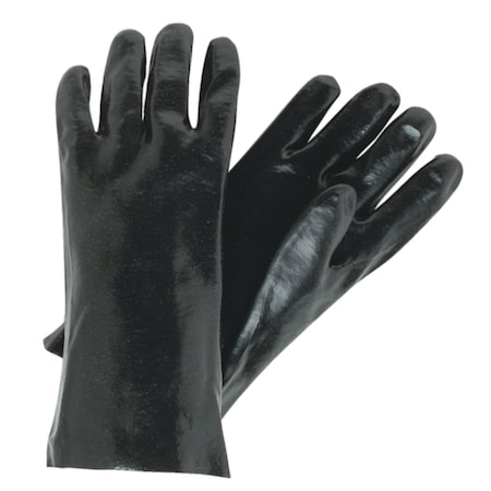 Mcr Safety Chemical Resistant Gloves, PVC, 14 in L, Back: White, L, 12 PK 6300RH