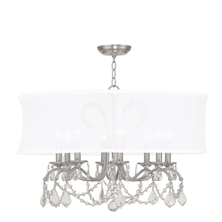 Livex Lighting Newcastle 8 Light Brushed Nickel Chandelier 6308-91