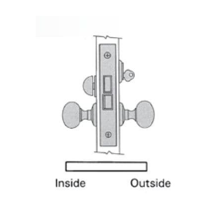 Baldwin Entry Storeroom Handlesets Antique Brass 6310.050.LLS1